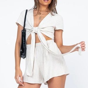 Princess Polly ragnar tie front romper